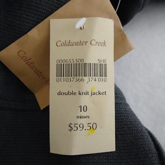 Coldwater Creek Jacket Women's Size 10 Gray Double Knit Button Front - Picture 9 of 9